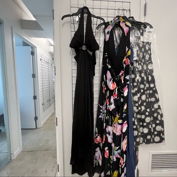 NWT NICOLE MILLER Black Cutout Halter Gown Medium $500 - Picture 4 of 6